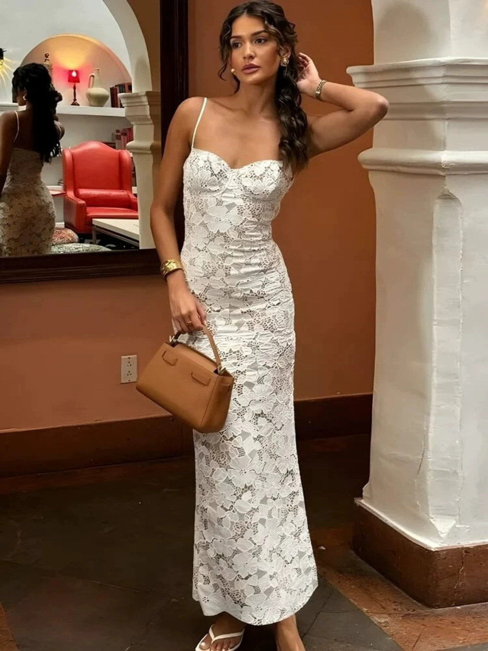 Zara Spaghetti Strap Tube Top Vacation Bodycon Mermaid Maxi Dress